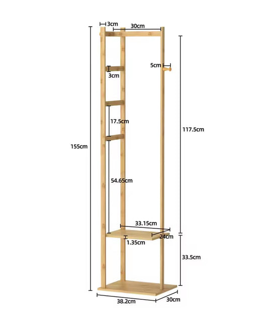 استاند ملابس خشب طبيعي