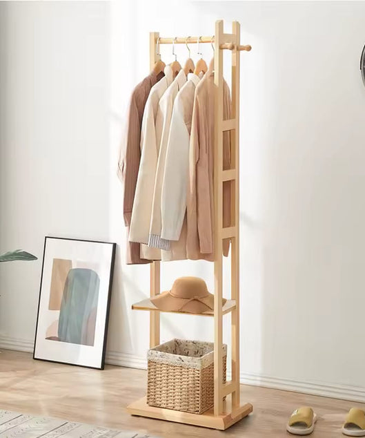 استاند ملابس خشب طبيعي