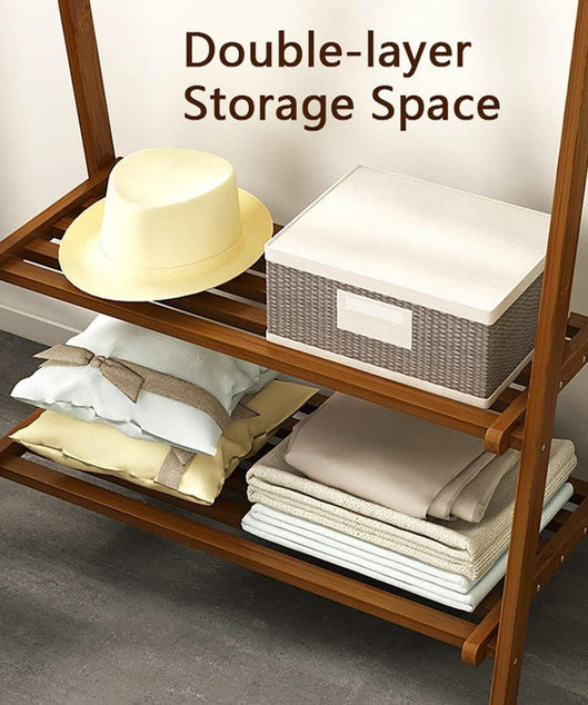 استاند ملابس خشب طبيعي