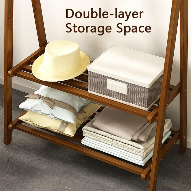 استاند ملابس خشب طبيعي