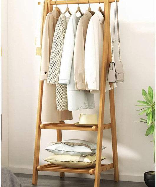 استاند ملابس خشب طبيعي