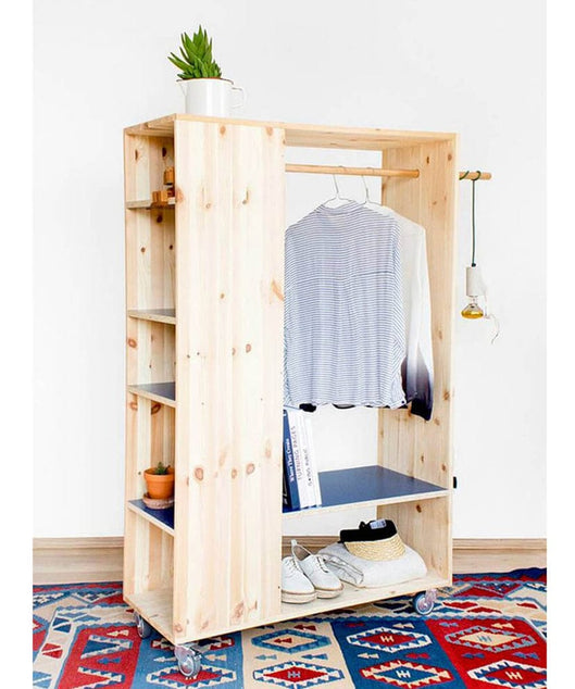 استاند ملابس خشب طبيعي