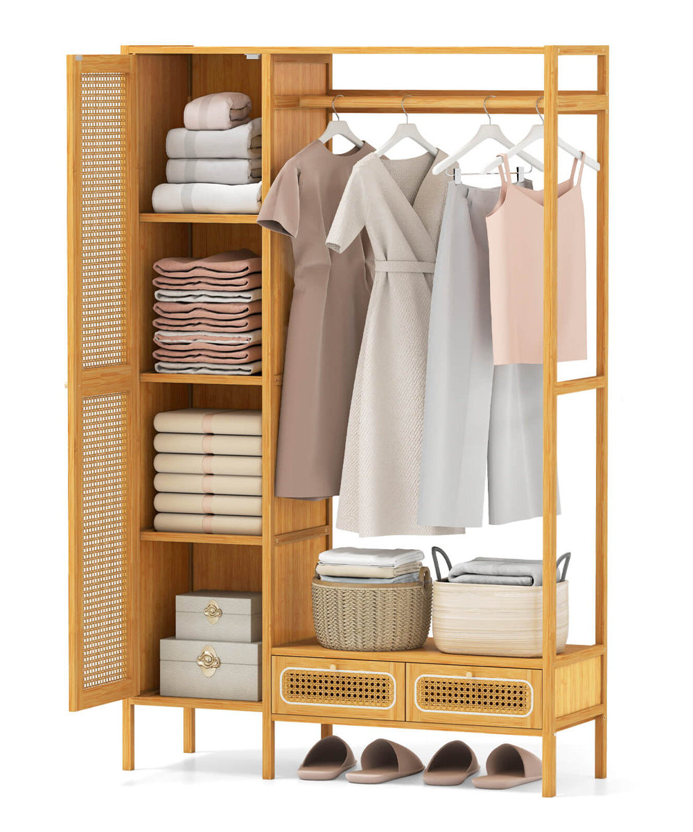 استاند ملابس خشب طبيعي