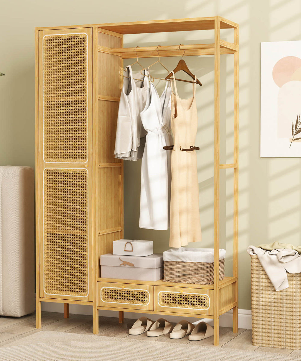 استاند ملابس خشب طبيعي