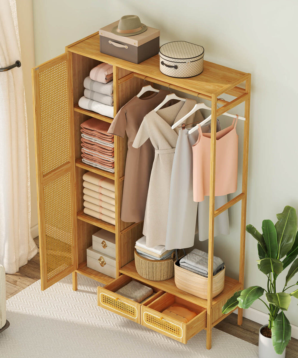 استاند ملابس خشب طبيعي