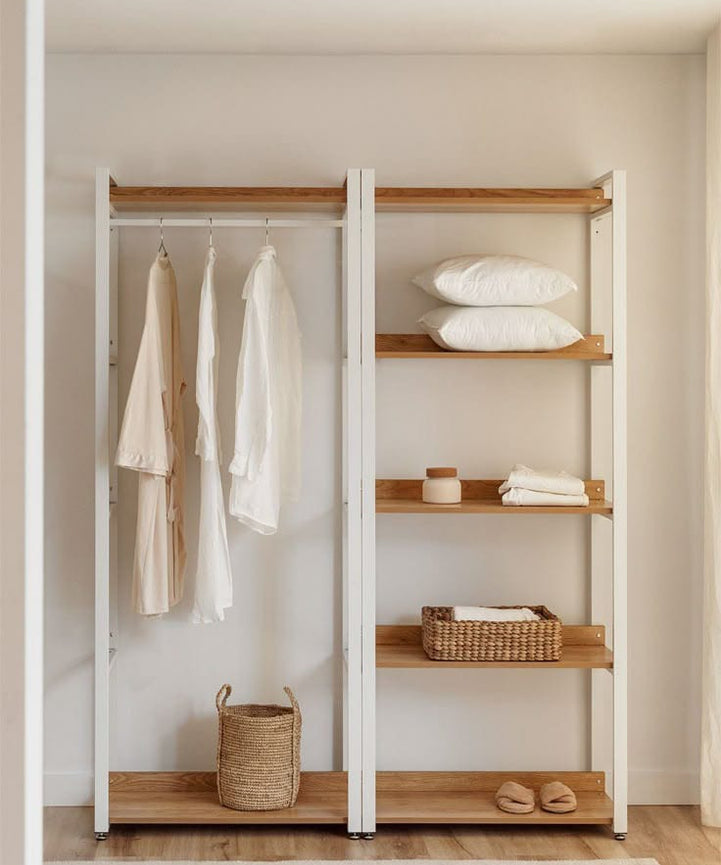 Natural wood clothes rack
