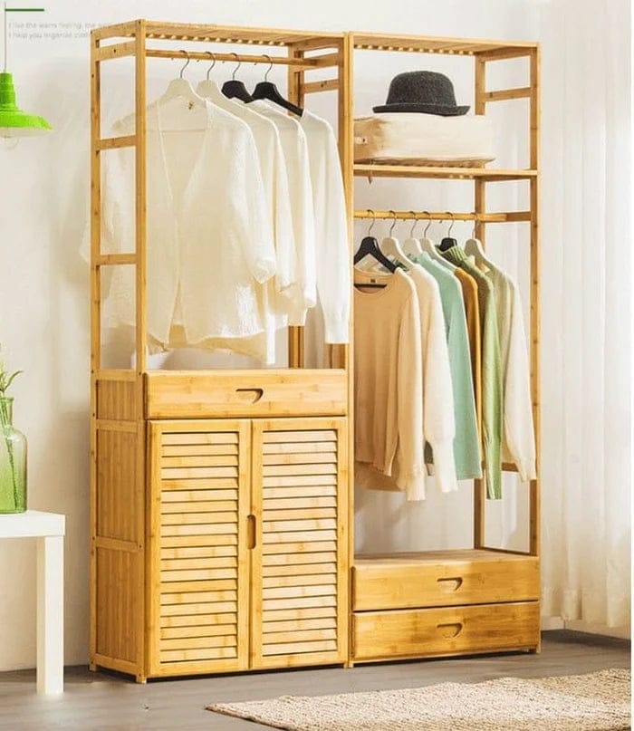 استاند ملابس خشب طبيعي