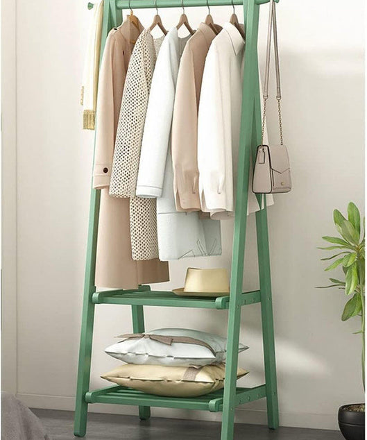 استاند ملابس خشب طبيعي