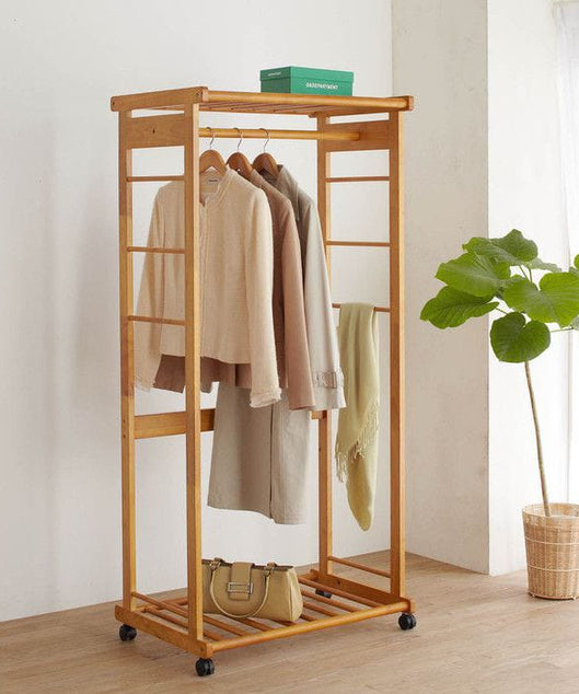 استاند ملابس خشب طبيعي