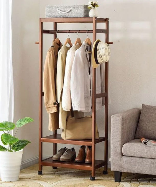 استاند ملابس خشب طبيعي