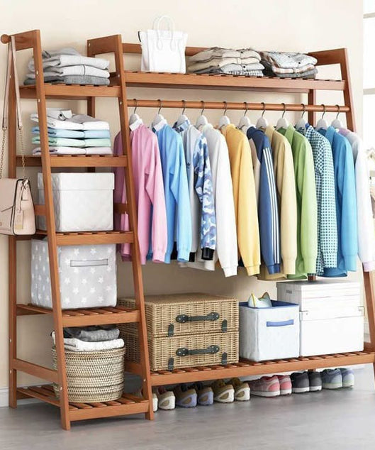 استاند ملابس خشب طبيعي