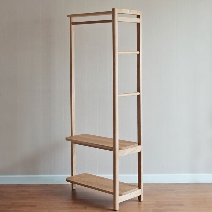 استاند ملابس خشب طبيعي