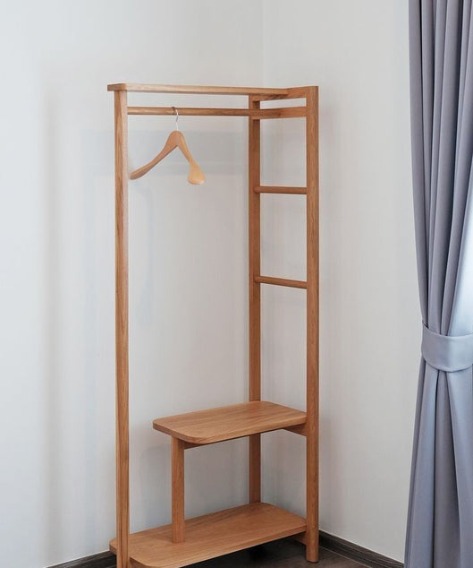 استاند ملابس خشب طبيعي
