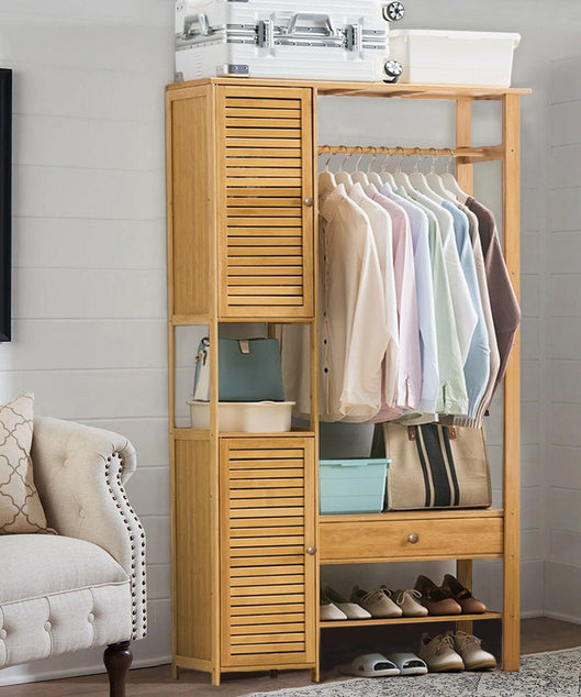 استاند ملابس خشب طبيعي