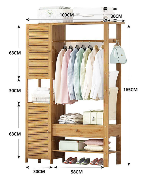 استاند ملابس خشب طبيعي