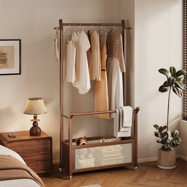 استاند ملابس خشب طبيعي