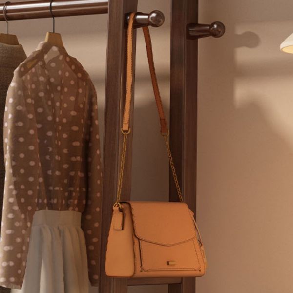 استاند ملابس خشب طبيعي