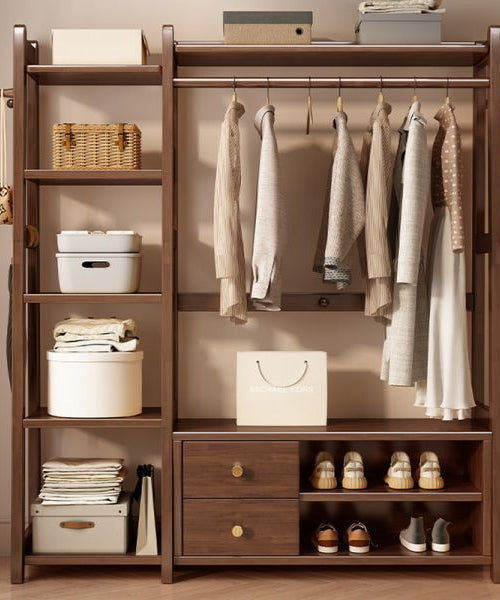 استاند ملابس خشب طبيعي