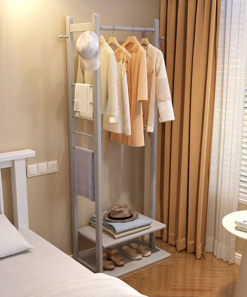 استاند ملابس خشب طبيعي