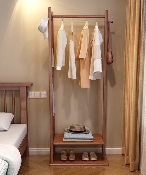 استاند ملابس خشب طبيعي