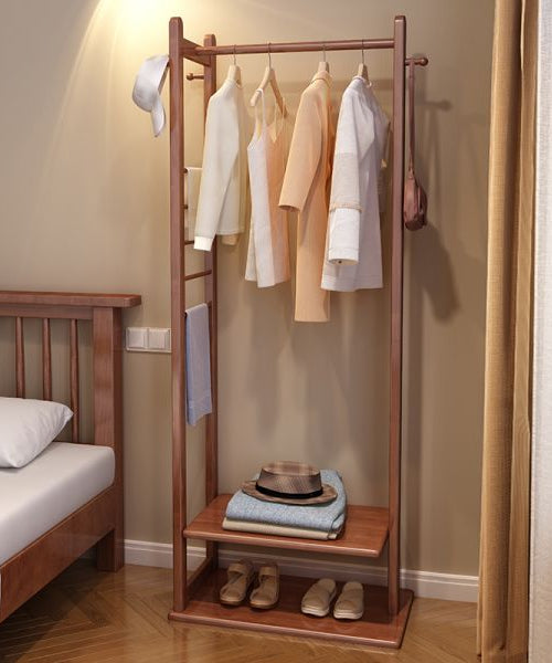 استاند ملابس خشب طبيعي