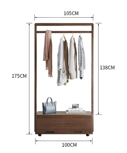 استاند ملابس خشب طبيعي