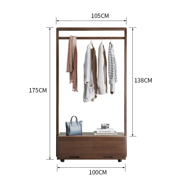 استاند ملابس خشب طبيعي