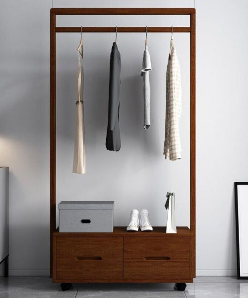 استاند ملابس خشب طبيعي