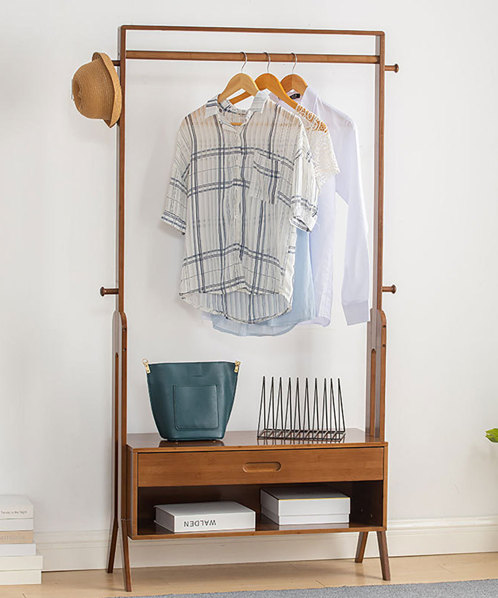 استاند ملابس خشب طبيعي