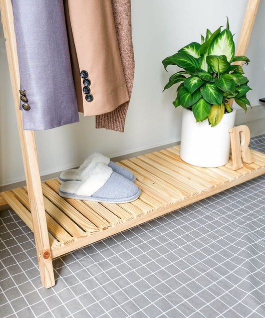 استاند ملابس خشب طبيعي