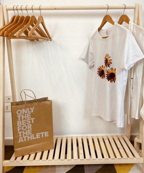 استاند ملابس خشب طبيعي