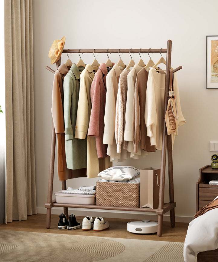 استاند ملابس خشب طبيعي