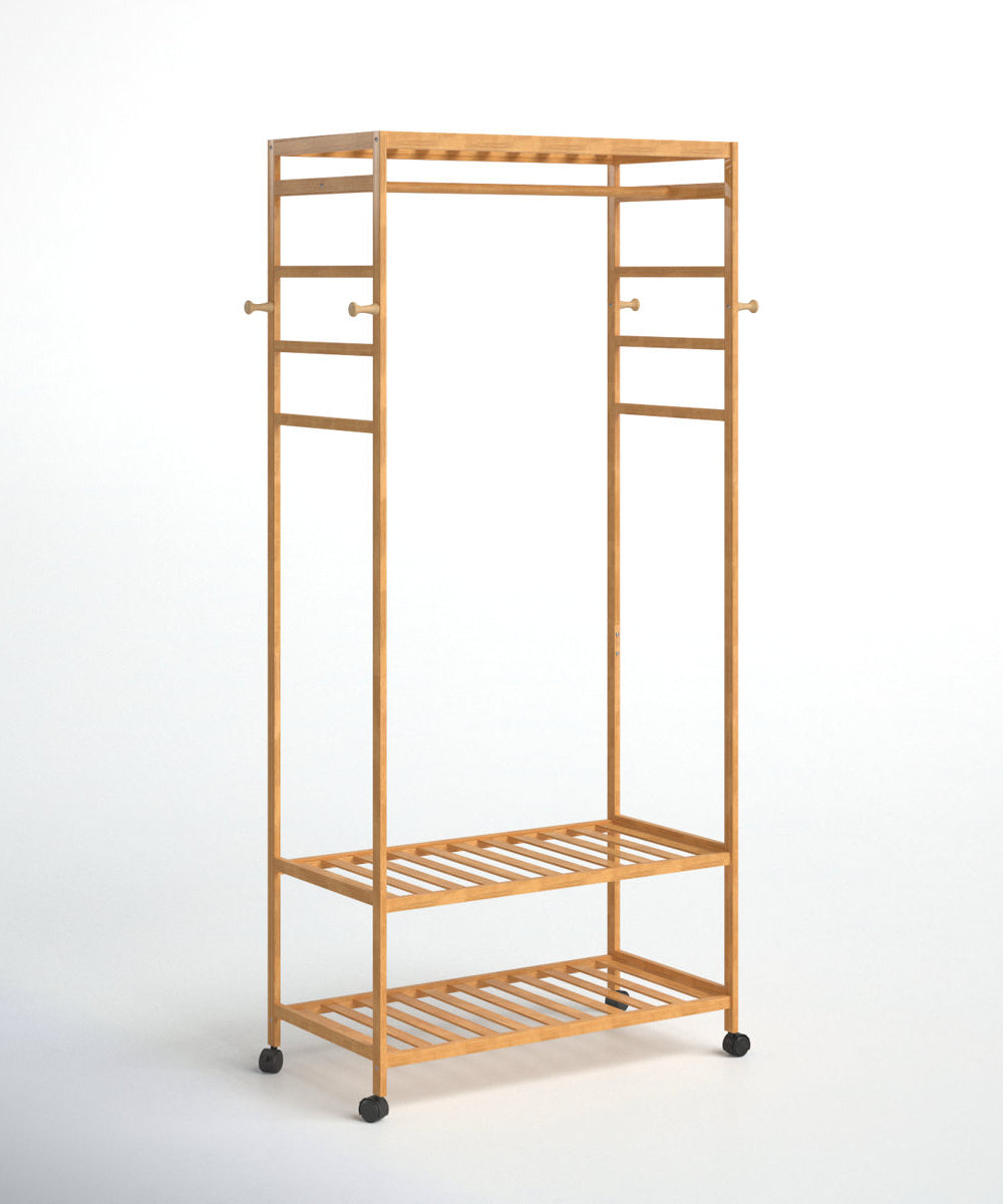 استاند ملابس خشب طبيعي