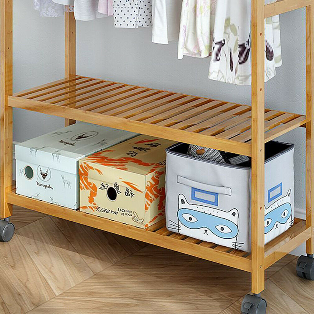 استاند ملابس خشب طبيعي