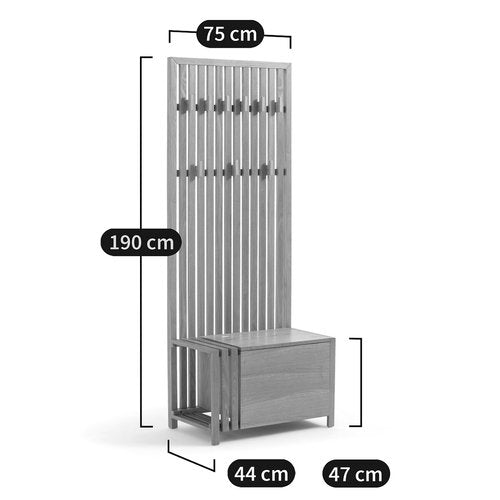 استاند ملابس خشب طبيعي