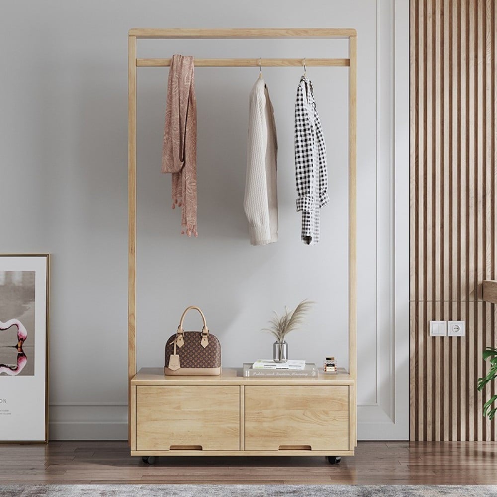 استاند ملابس خشب طبيعي