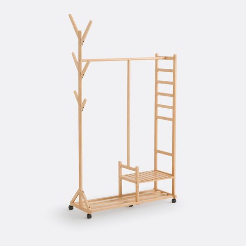 استاند ملابس خشب طبيعي