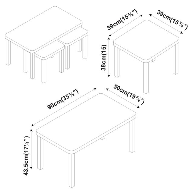 ثلاث ترابيزات متداخلة