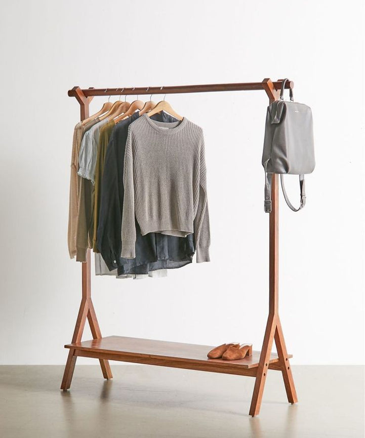 استاند ملابس خشب طبيعي
