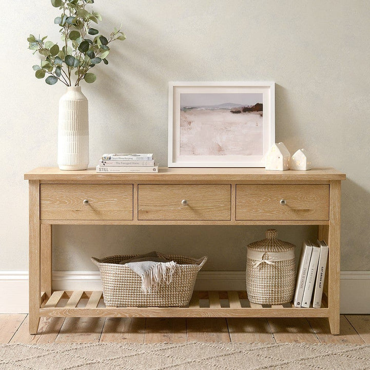 Natural Swedish wood console