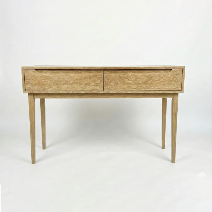 Natural Swedish wood console with mirror