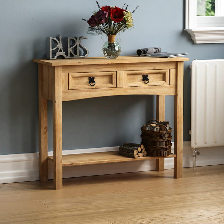 Natural Swedish wood console