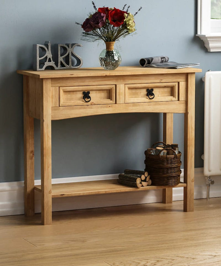 كونسول خشب سويد طبيعي