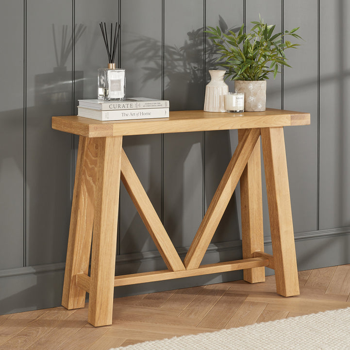 Natural Swedish wood console