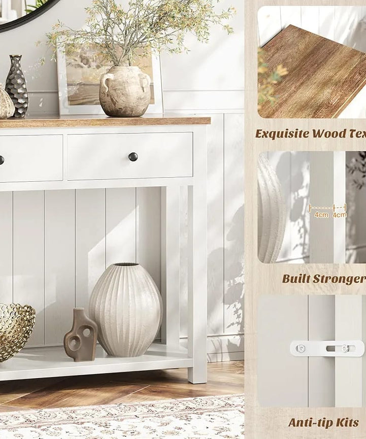 كونسول خشب سويد طبيعي