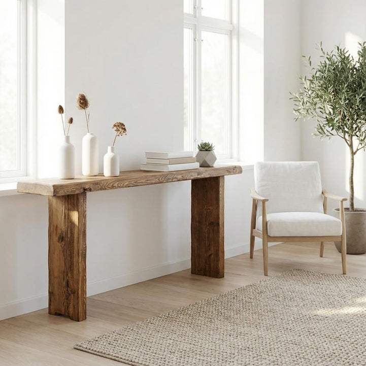 Natural Swedish wood console