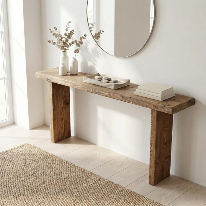 Natural Swedish wood console