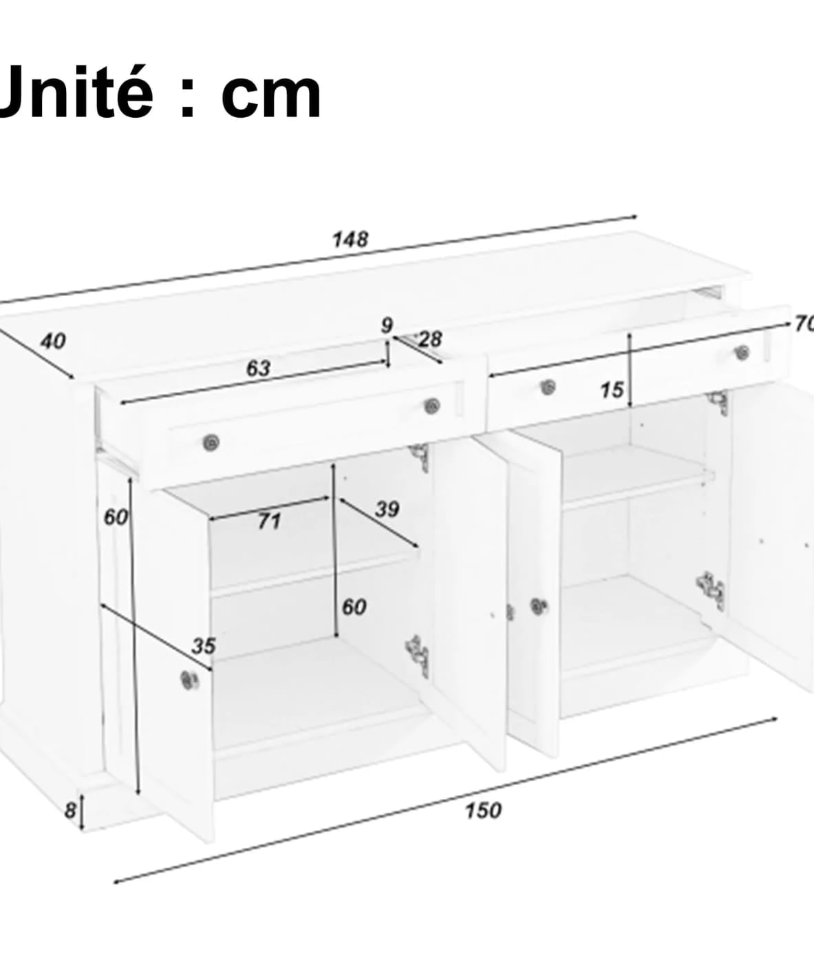 Side kitchen unit