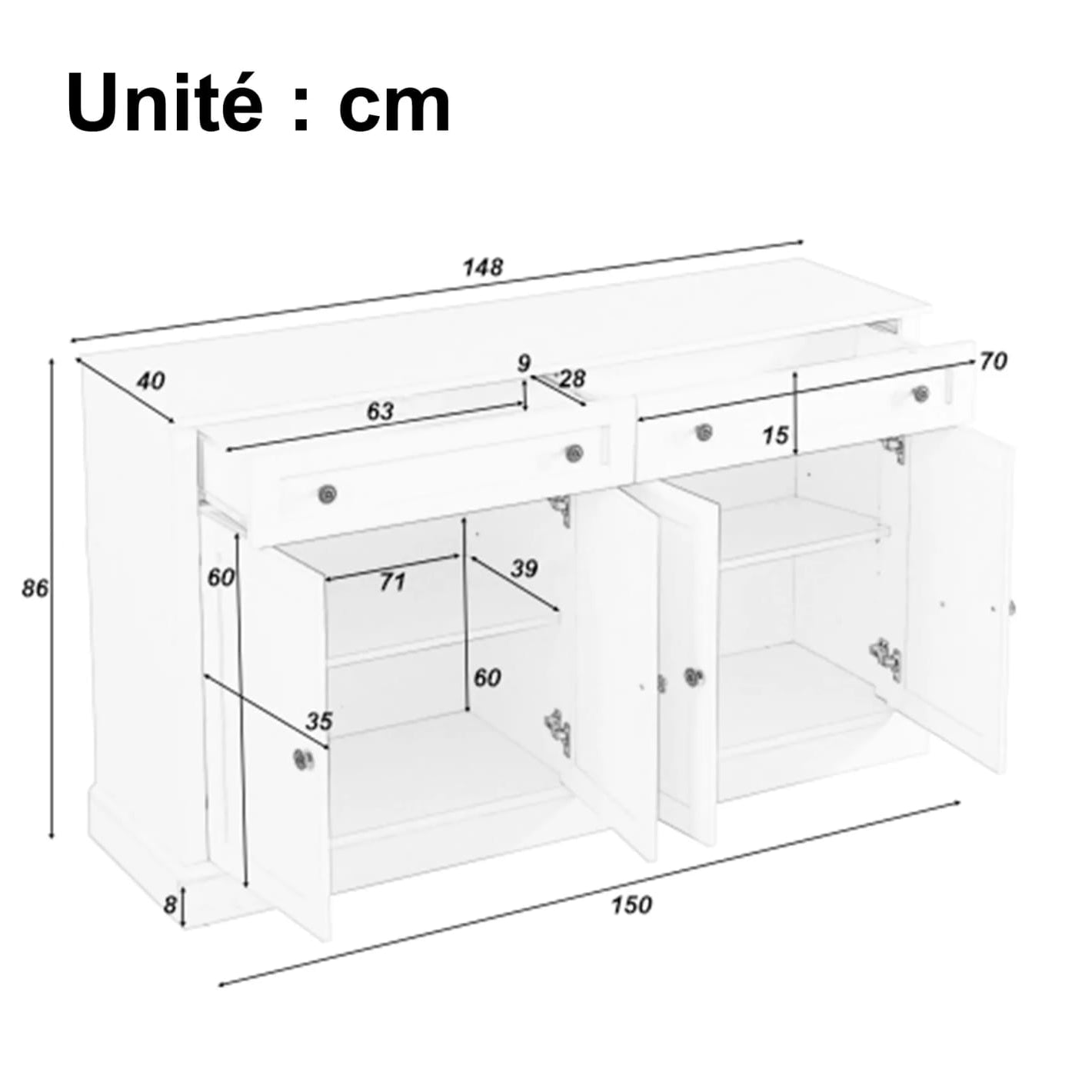 Side kitchen unit