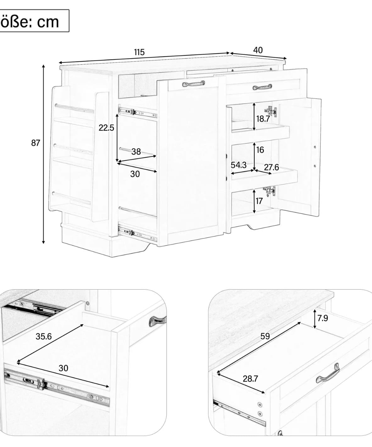 Kitchen side unit